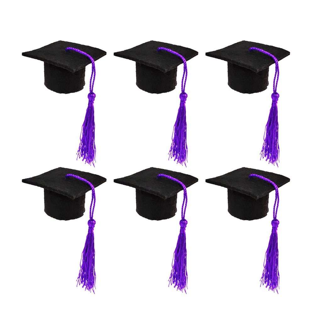 Wine Beer Hat - 6Pcs Doctoral Wine Bottle Cap Mini