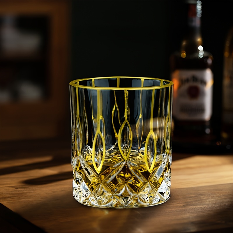 Whiskey Glass Gold Line Wine W - Whisky Beer And Wine ulasan dan harga
