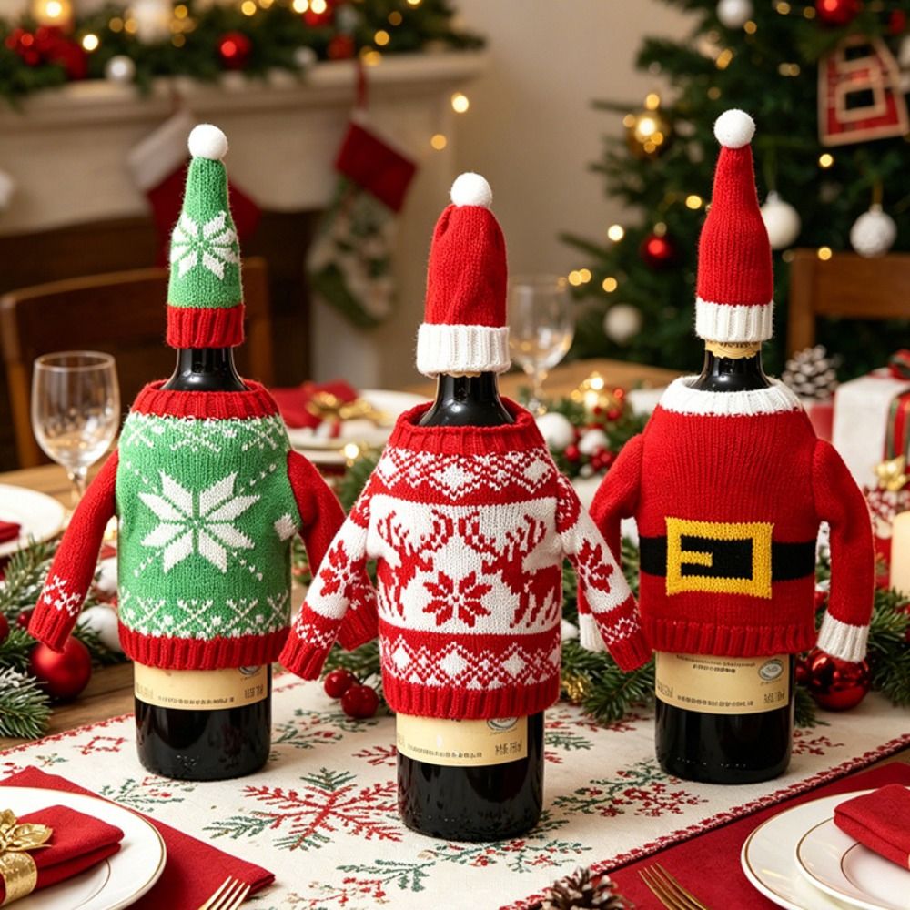 Elk Wine Bottle Cover Snowflak - Wine Beer Hat ulasan dan harga